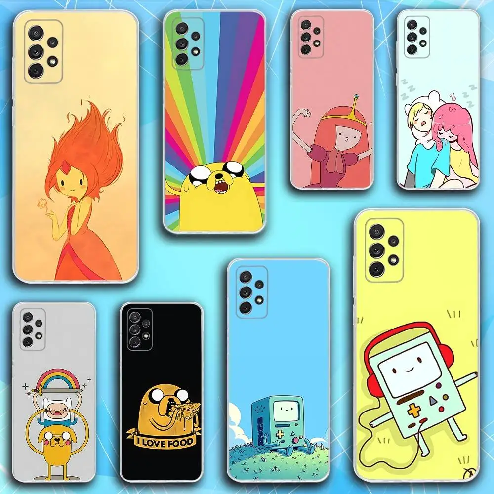 

B-BMO Jake A-AdventureS Phone Case For Samsung S30,23,21,22,20, FE lite,S10,9,8,7 PIus Note20ultra Soft Transparent