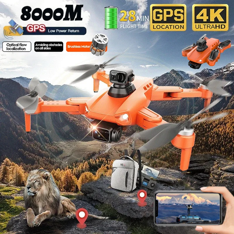 Drone L900 Pro SE MAX 4K Professional 8KM HD Camera 5G GPS Obstacle Avoidance Brushless Motor Quadcopter RC Helicopter Dron Toys