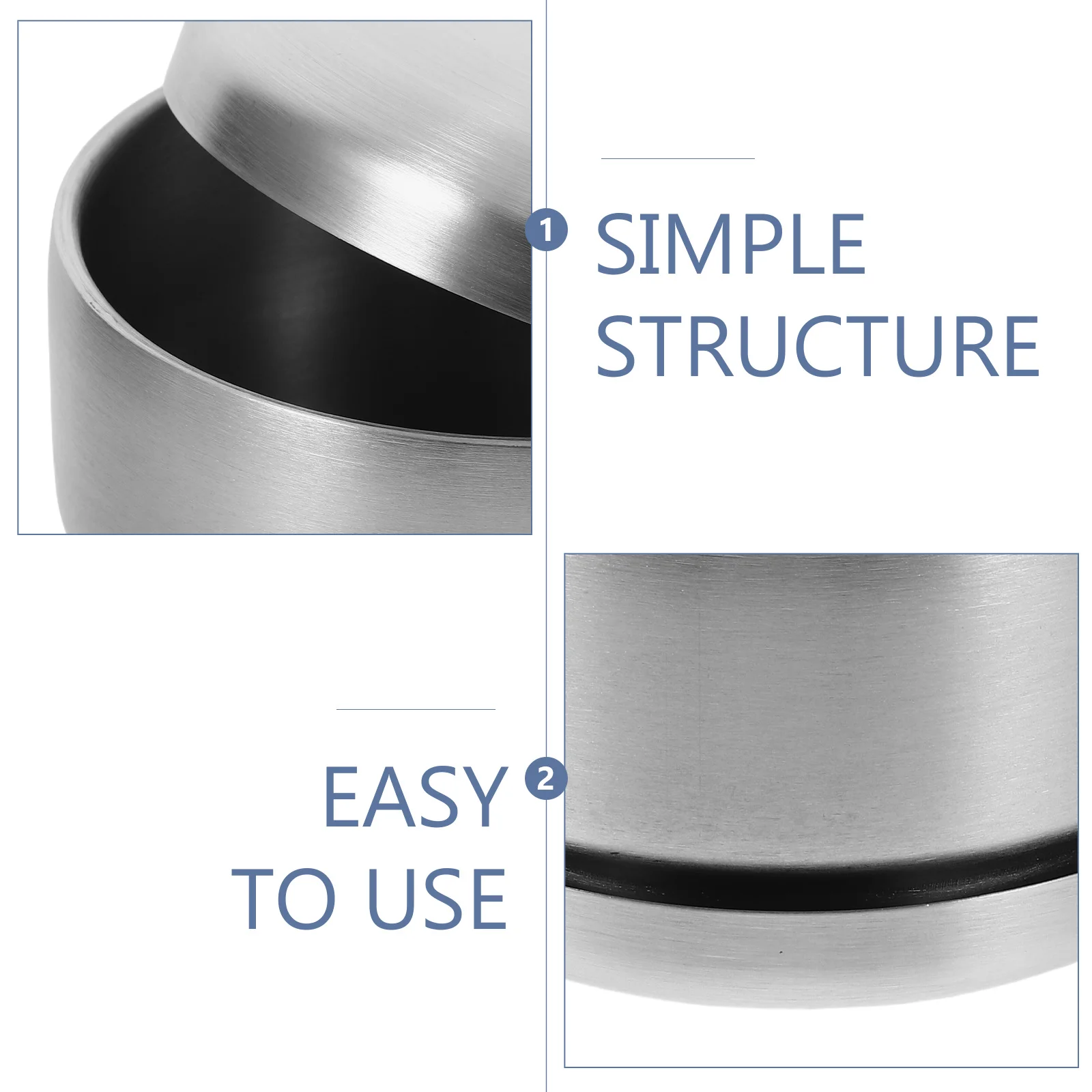 ชามโกนหนวดสแตนเลสพร้อมฝาปิด ชามโลหะขนาดเล็กสำหรับใส่สบู่โกนหนวดสำหรับผู้ชาย ชามผสมครีมโกนหนวดและทำให้เป็นฟอง
