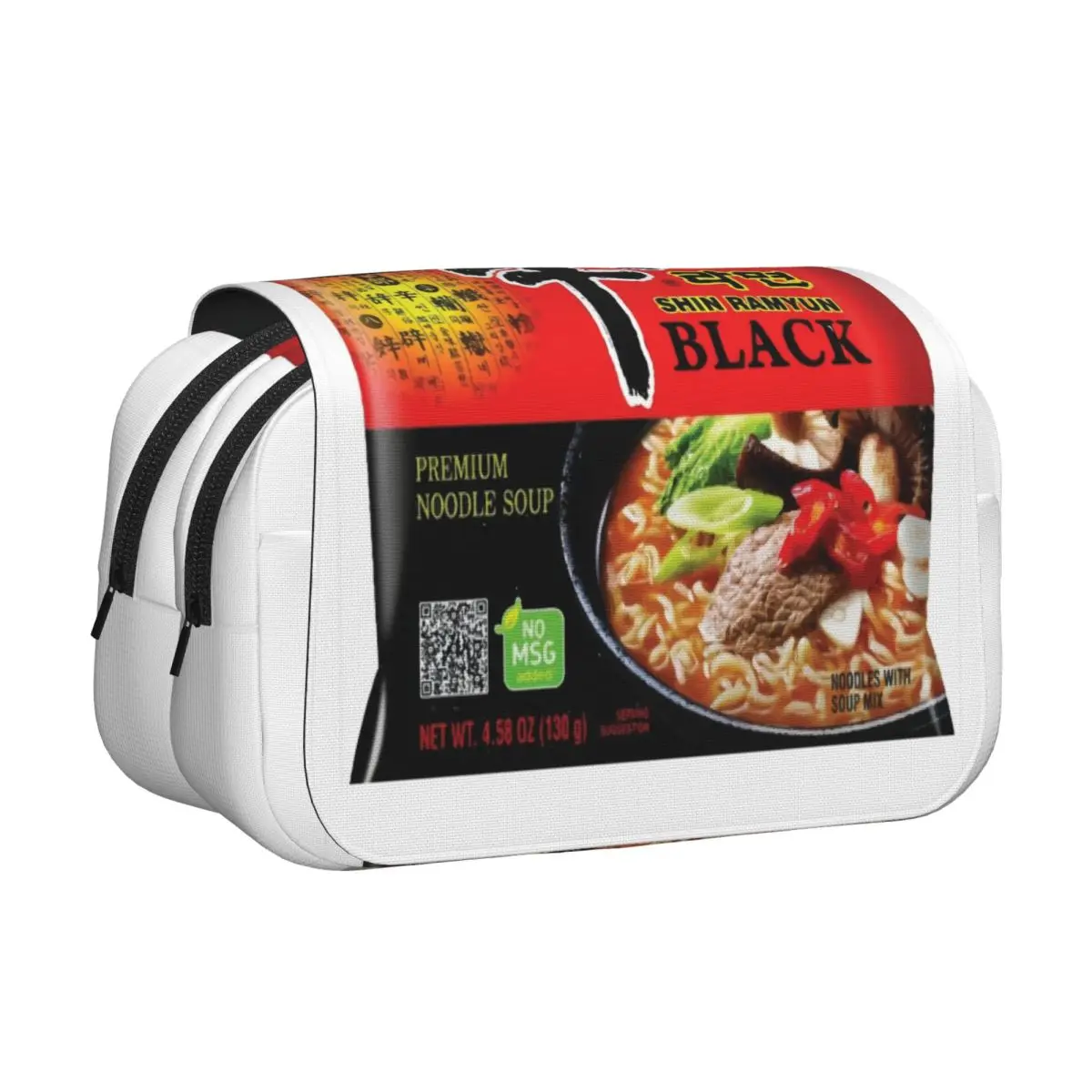 Nongshim Shin Ramyun Pencil Case Pencil Pouch Hard Shell Leather Big Capacity Pen Box Pencil Bag for Kids School