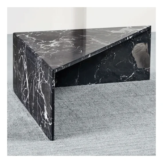 

Modern style black natural marble stone table coffee table side table