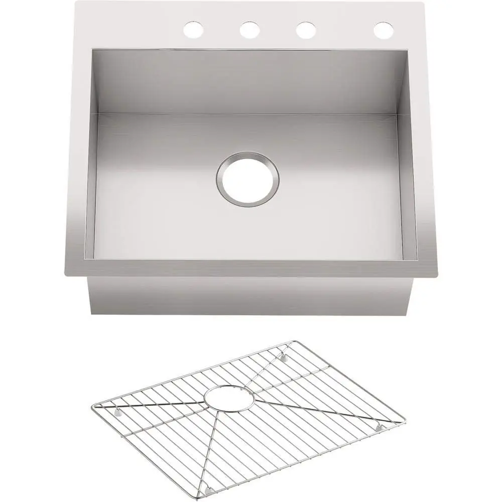 

VaultTM 25 Top Undermount Kitchen Sink, Medium SingleBowl Kitchen Sinks with 4 Faucet Holes, K38224NA