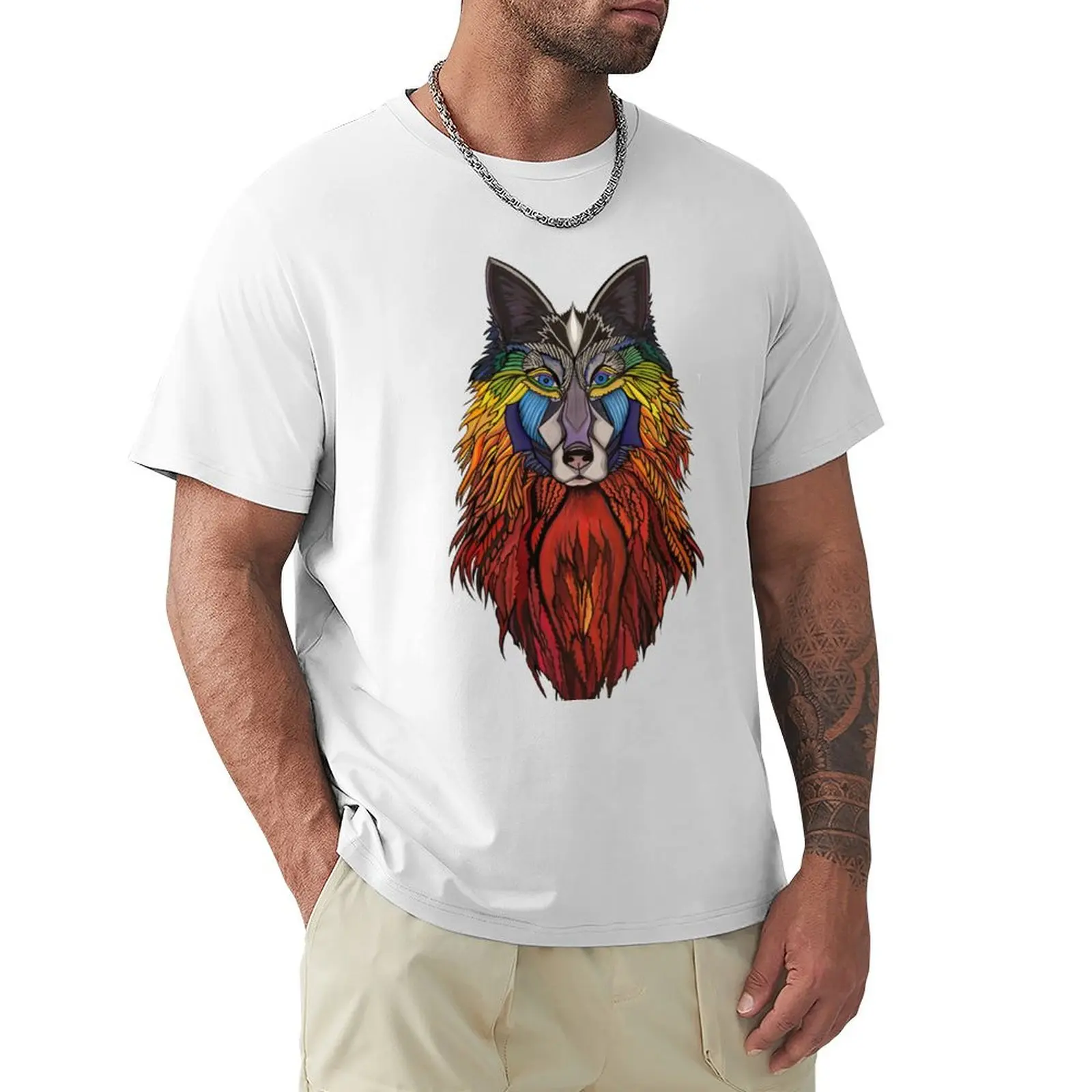 Футболка Wolfmother in Fire, большие размеры, Женская Спортивная футболка для фанатов, большие и высокие футболки для мужчин