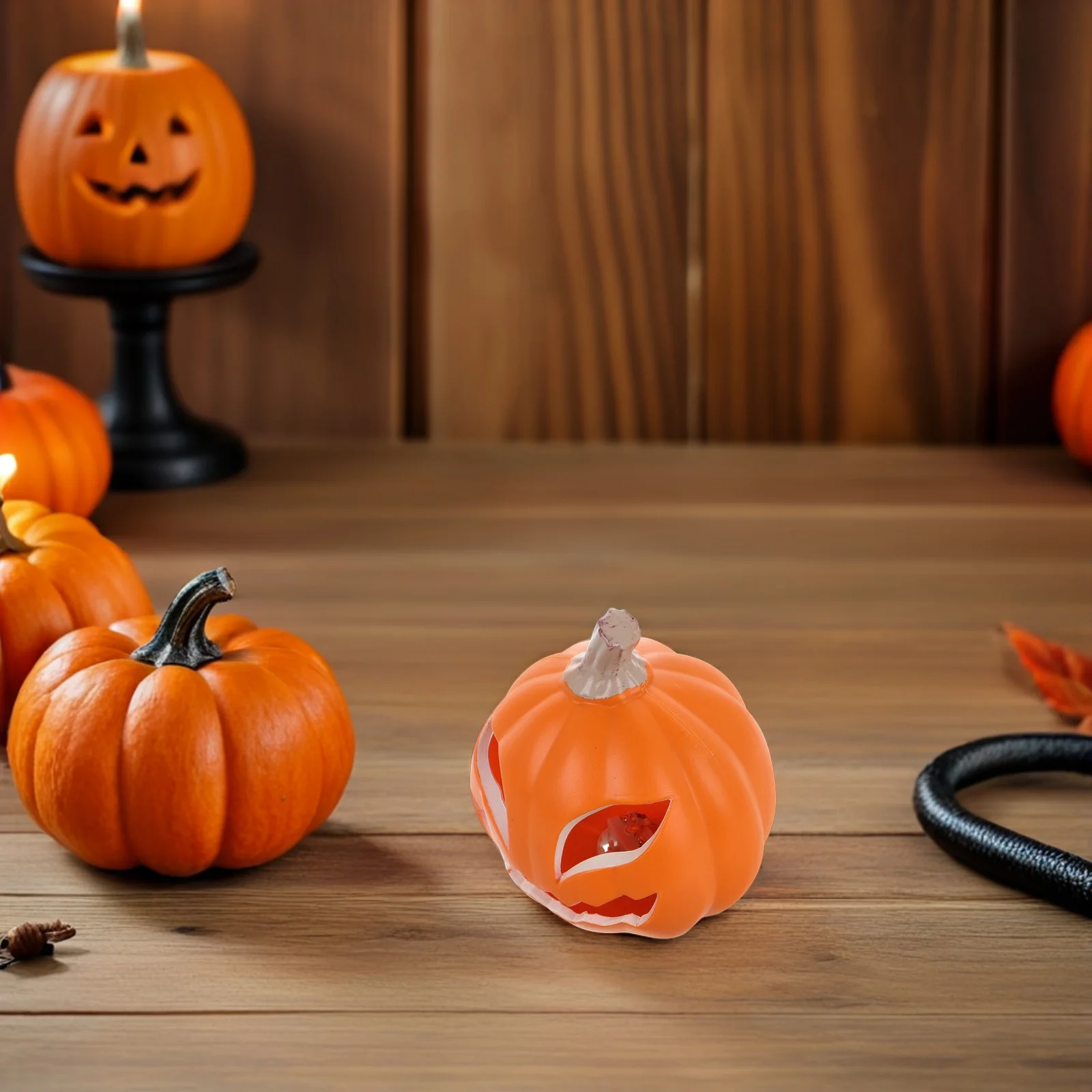 

2Pcs Lighted Pumpkin Decoration Halloween Hollow Lanterns Glowing LED Lights for Home Party Display Bright Pumpkin Lanterns