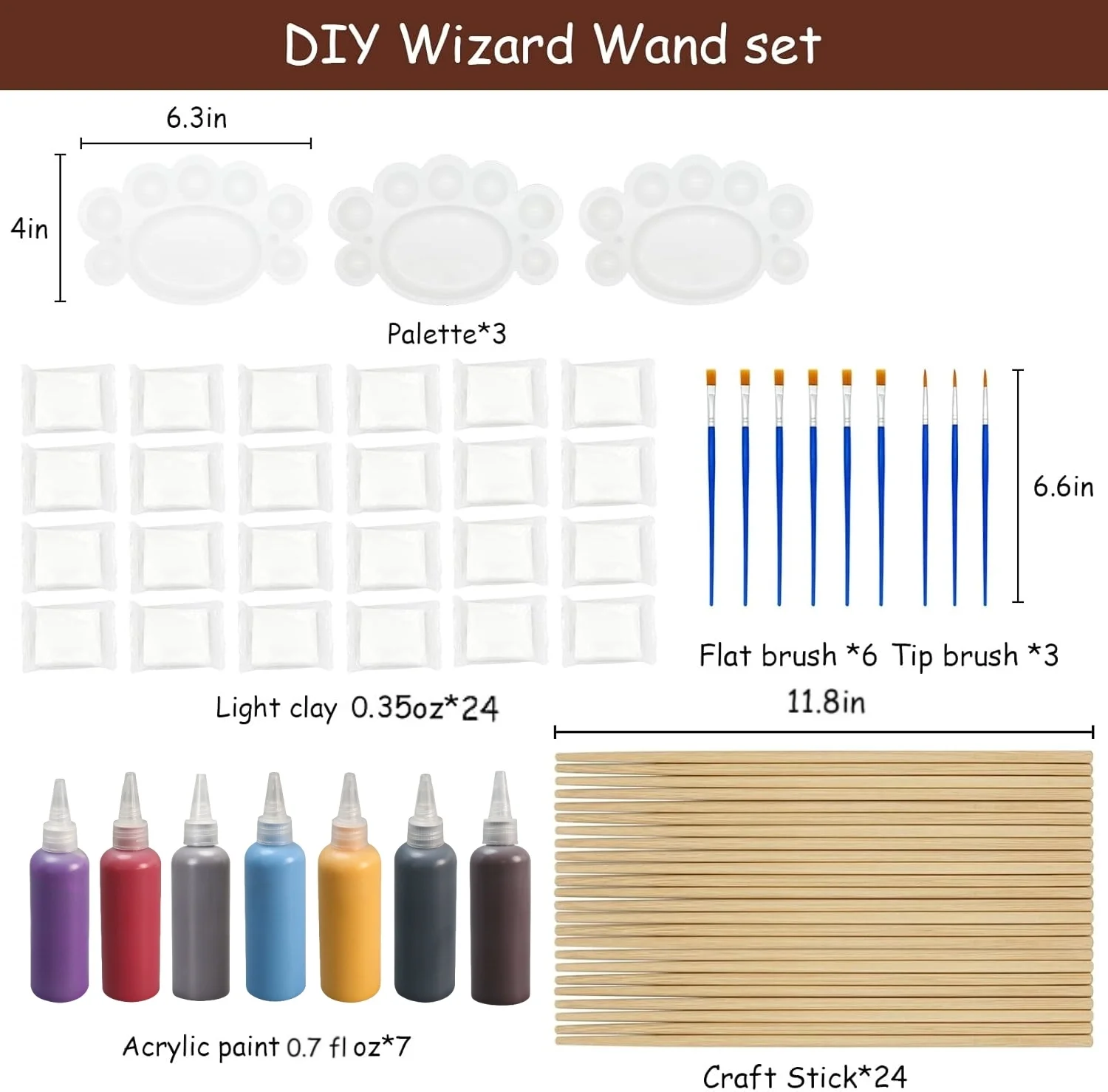 8/16/24PCS Magic Wizard Wands Making Kit DIY Craft Set for