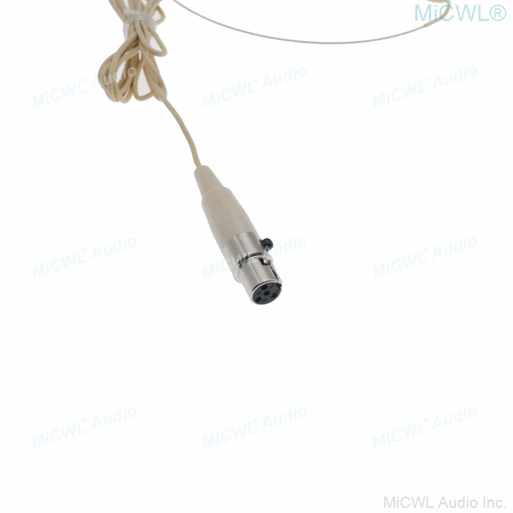 เปลี่ยน Original Beige ชุดหูฟัง Cardioid Lavalier Tie คลิปไมโครโฟนสำหรับ Shure TA4F Mini XLR ไร้สายระบบ