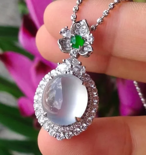 قلادة العقيق الجليد الطبيعي للنساء ، قلادة أزياء رائعة ، أسلوب لطيف