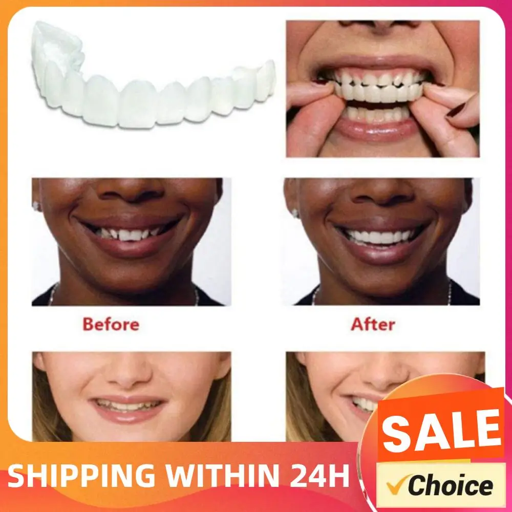 

2 пары временных зубных протезов для верхней и нижней челюстей, для мужчин и женщин, для восстановления уверенной улыбки и комфорта.