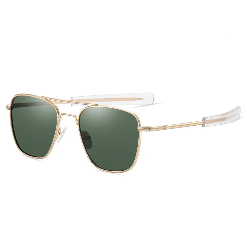 

New Fashion Army Military Pilot Sunglasses Men Brand Designer Metal Frame Square Driving Glasses Oculos De Sol UV400