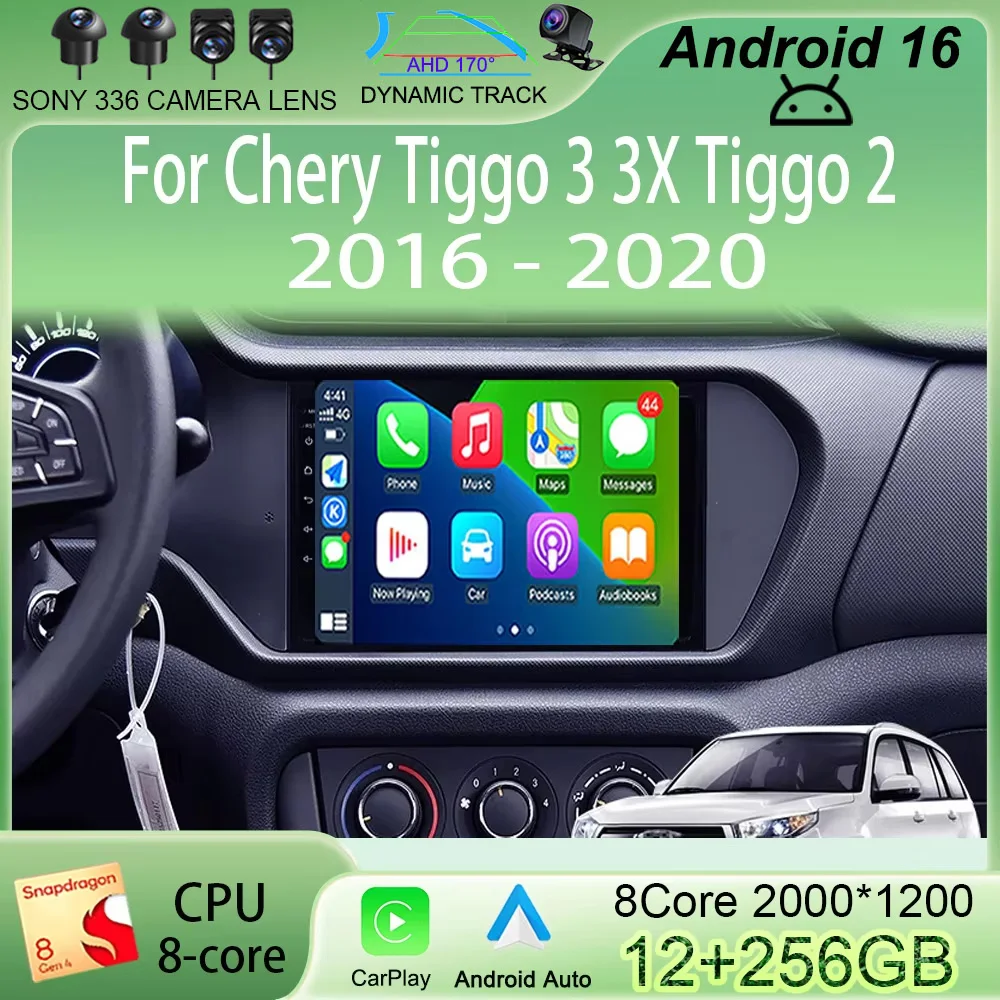 

Автомагнитола Android 16 Carplay для Chery Tiggo 3, 3X, Tiggo 2 (2016-2020) — мультимедийный видеоплеер, GPS-навигация, стереосистема 2DIN, DVD-аудио