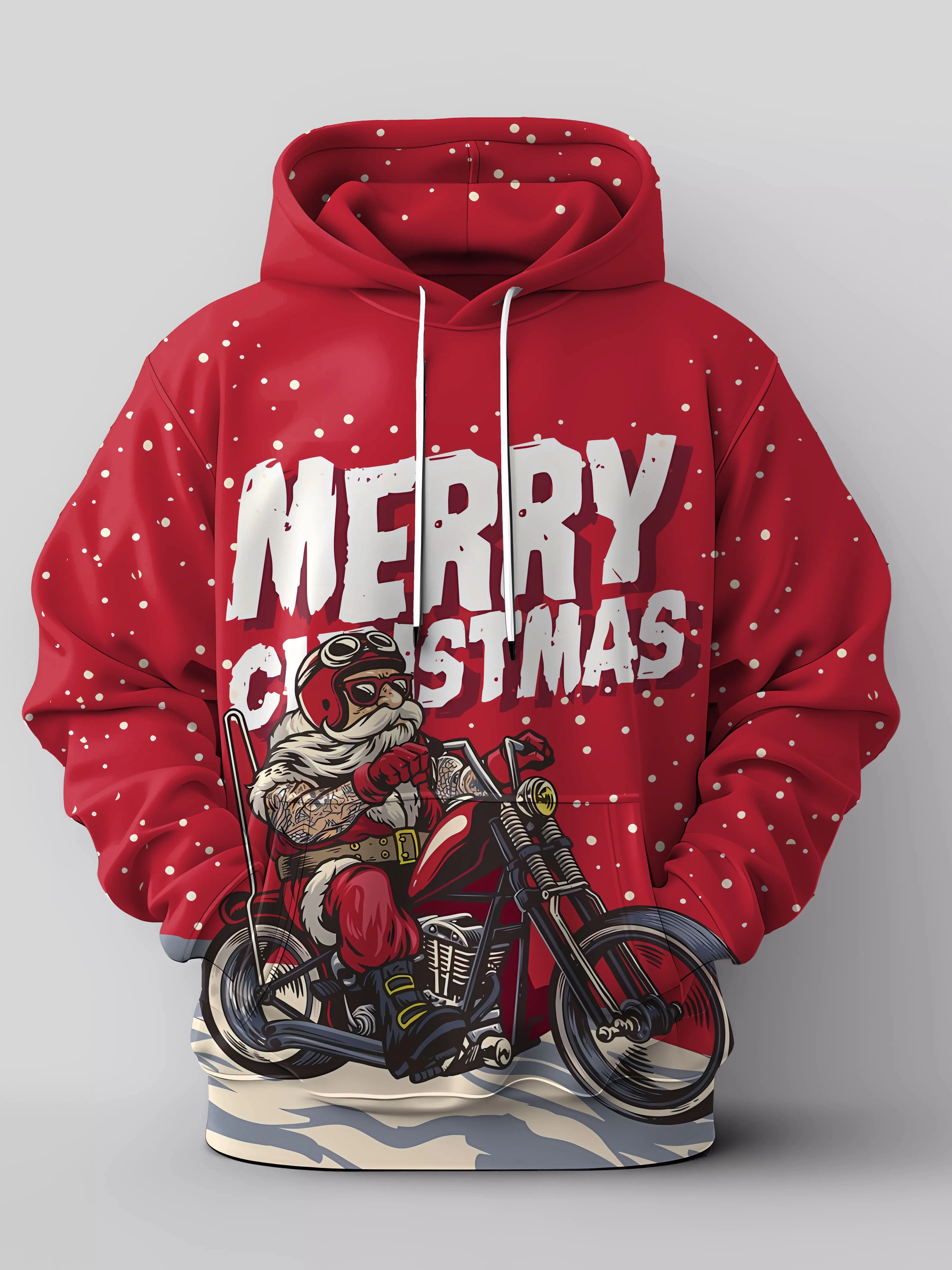 Men\'s Casual Polyester Hoodie with Corgi Christmas Print Hooded Pullover Slight Stretch Festive Pattern Long sleeve Sweatshirt