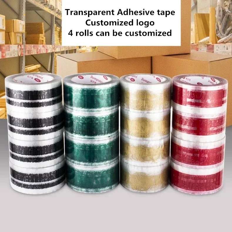 

Customized Logo Transparent Adhesive Tape Code Pattern Print Clear Logistics Express Carton Autohesion Sealed Box Adhesive Tape