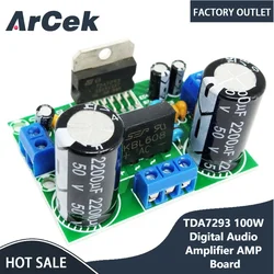 Amplificador de Audio Digital TDA7293, placa de amplificador Mono de un solo canal, Hifi AC 12V-50V, Módulo 2X50W, altavoz de 4-8 ohmios, 100W