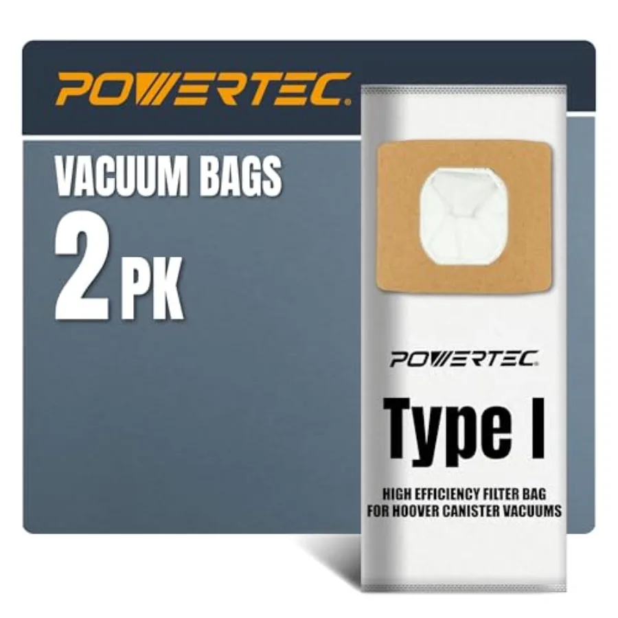 Type I HEPA Vacuum Bags AH10005 2 Pack for Hoover Canister Vacuum Cleaners, Replacement Dust Filter Bags for UH30010COM, SH1000