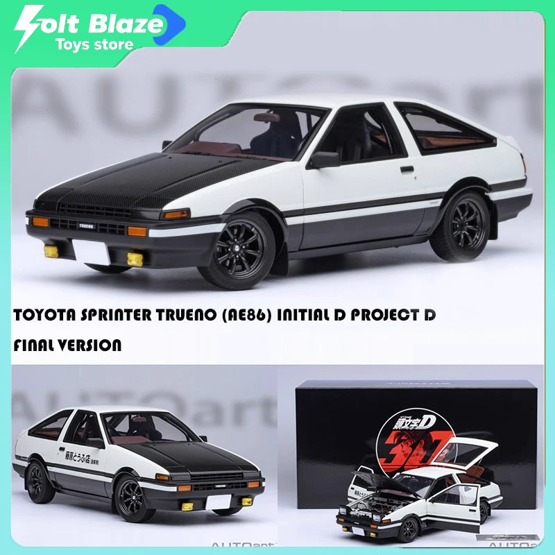 

AUTOart 1/18 Toyota Initial D AE86 30th Anniversary Edition Diecast Car Model Simulation Collectible Cars Boy Birthday Toys Gift