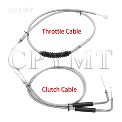 Throttle Cable Wires Clutch Line Lengthened Fit for Harley Road King Sportster 883 1200X V C T Iron XL Dyna Softail Fat Boy