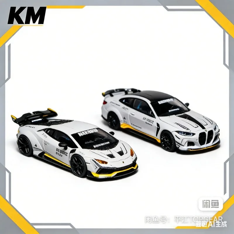 

Коллекционная модель King Model Suzhou GTshow Limited Edition 1:64 - Darwin BMW M4, Lamborghini Little Bull Huracan, литая модель автомобиля.