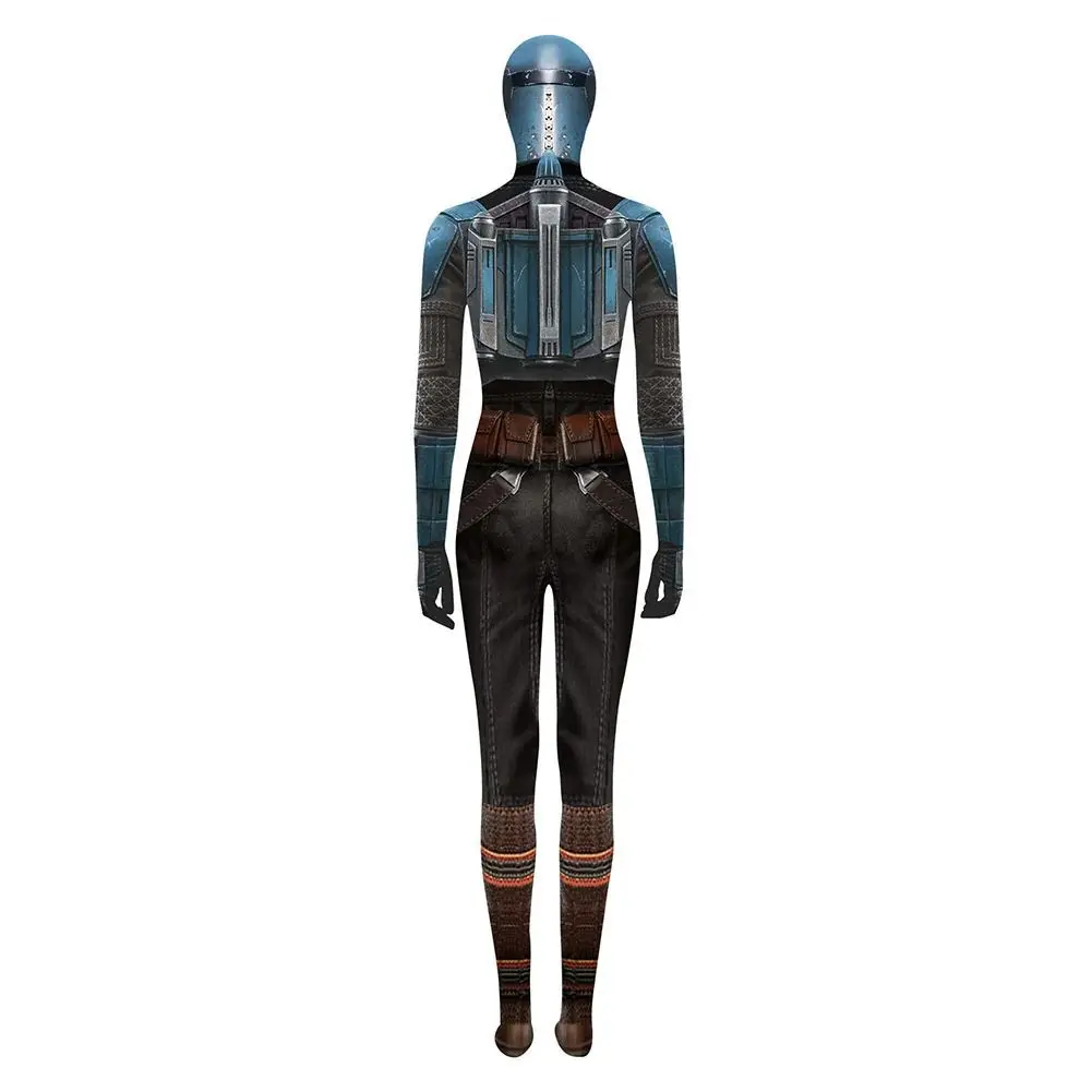 بدلة SW The Mandalorian بدلة ثلاثية الأبعاد مع غطاء رأس أزياء تنكرية للهالوين ملابس أداء للأطفال البالغين