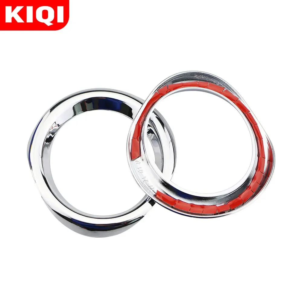 KIQI 2Pcs/Set ABS Chrome Car Front Fog Lamp Lights Decoration Cover For Toyota C-HR CHR C HR 2016 - 2020 Accessories