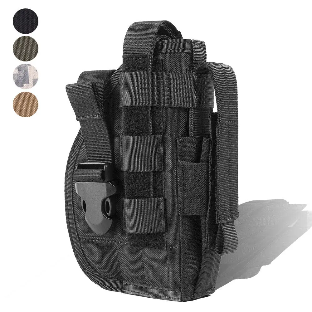

Tactical Pistol Holster Adjustable Right Hand Pistol Holster with Magazine Pouch