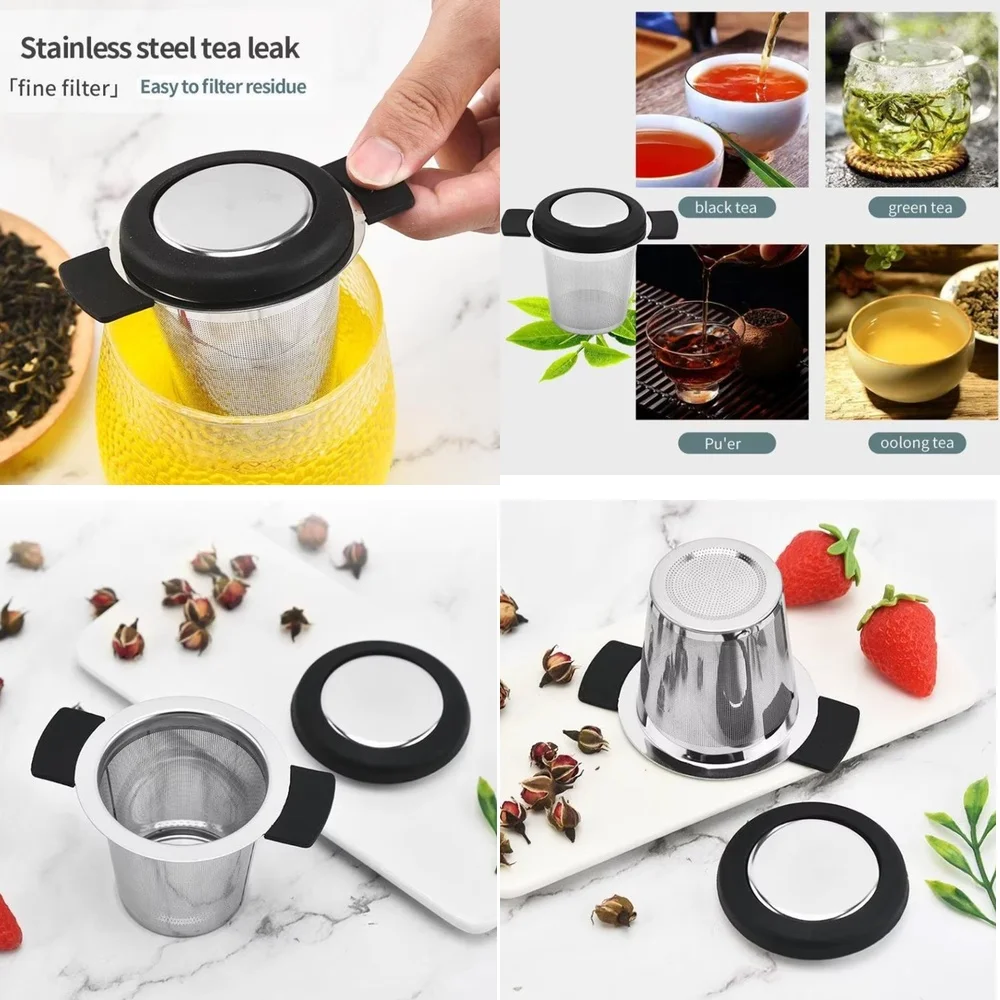 

Stainless Steel Loose Leaf Tea Infuser Extra Fine Mesh Filter for Mug and Teapot Reusable