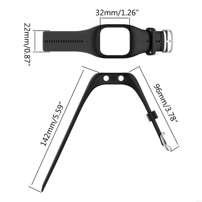 781E Soft Silicone Strap Replacement Link Bracelet Band for Polar A300