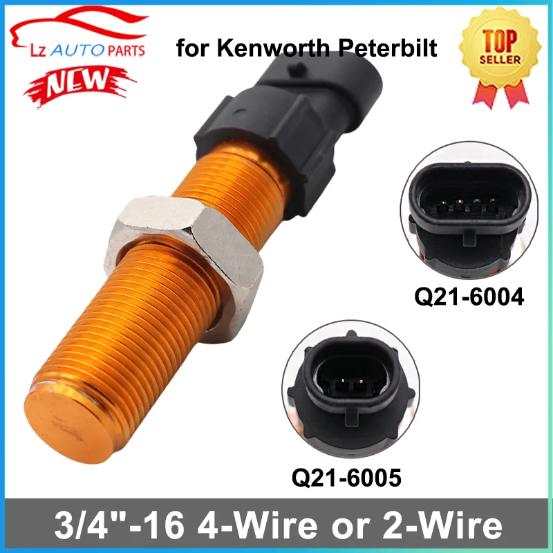 

3/4"-16 Speed Sensor 4-Wire Q21-6004 577.59502, Q21-6005 577.75500 for Kenworth Peterbilt Q216004 57759502 Q216005 57775500