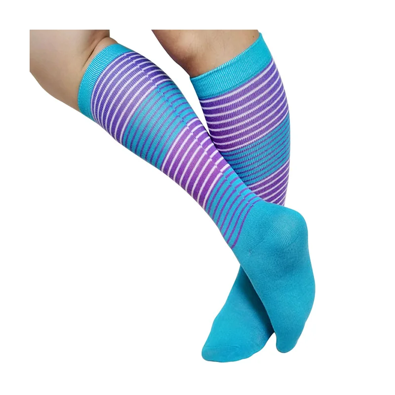 

Men Cotton Knee High Socks Cross Stripe Sky Blue High Quality Brand Male Socks Stocking Softy Breathable Man Hose Socks