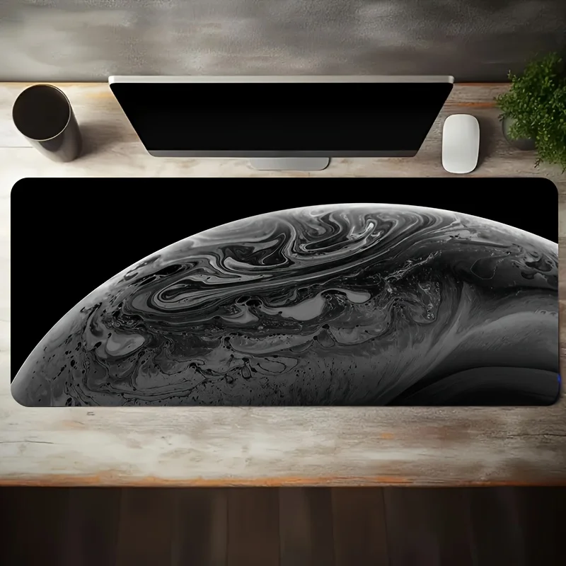 Mousepad é projetado com mármore, com uma borracha antiderrapante e lavável Possui estendido e é adequado para uso em escritório