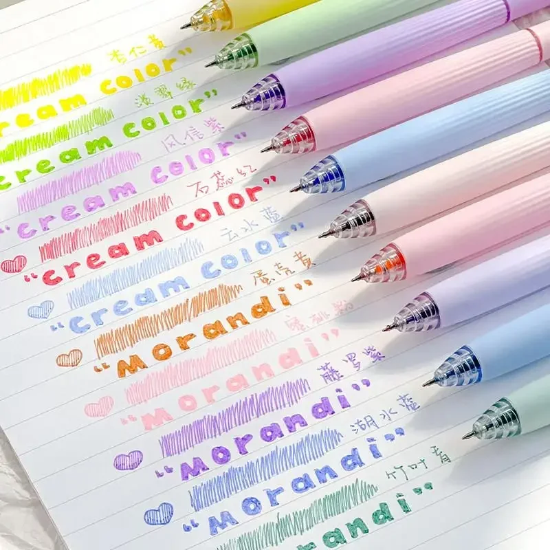 5Pcs Creative Colorful Gel Pens Set 0.5mm Large Capacity Quick-drying Writing Pen Student DIY Handbook Decorative Ink Pen