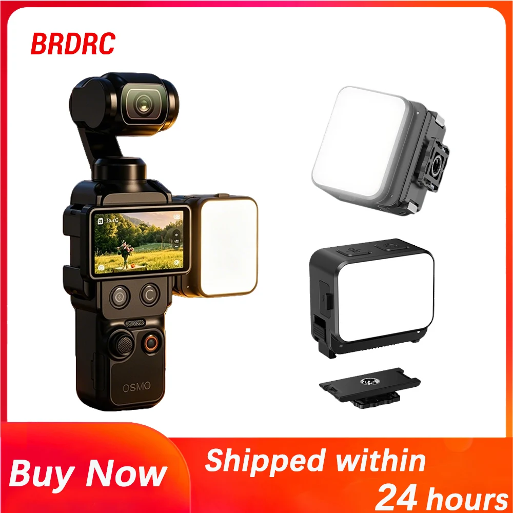 

Flymile Magnetic Fill Light,for DJI Pocket 3/4 Accessories,3 Color Temp & 4-Level Dimming,Portable Light Bracket,IPX4 Waterproof