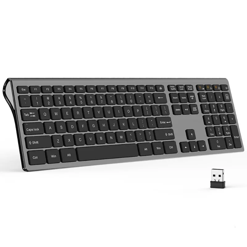 

EOENKK Wireless 3-Zone Scissor Keyboard Dry battery Full size 2.4G wireless computer keyboard for Android iOS Windows for office