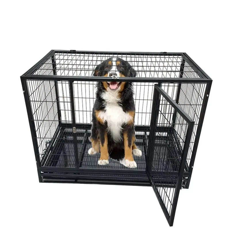 Durable Classic Iron Wire Pet House Enclosure Escape Proof Heavy Dog Cage Eco-Friendly Large Metal Kennel Removable