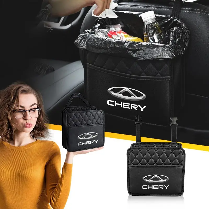 

Multifunctional car seat storage bag Leather storage bag For Chery Fulwin QQ Tiggo 3 5 T11 A1 A3 A5 Amulet Car Acces sories