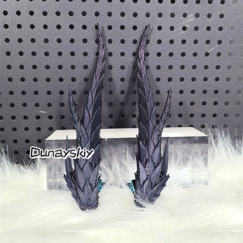 CosplayAorun التنين القرن تأثيري الدعائم فيلم NEZHA2 تأثيري الدعامة 25 سنتيمتر قرون التنين الأزرق هالوين الدعامة ل Com