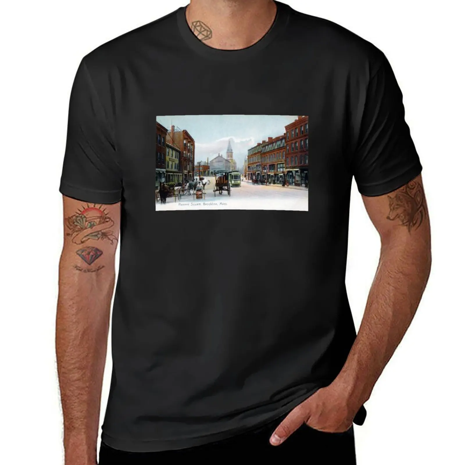 1905 Harvard Square Brookline Massachusetts T-Shirt sublime summer top men t shirts