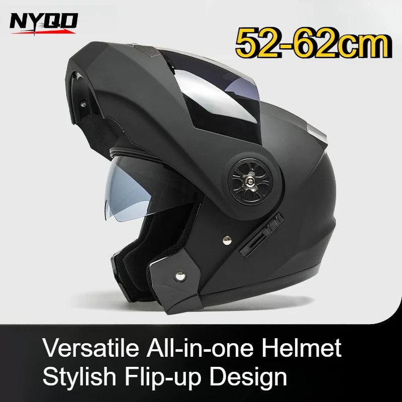 

Модульный шлем с откидным верхом и двойным визором, полноразмерный мотоциклетный шлем для мужчин и женщин, всесезонный защитный шлем для электромотоциклов.