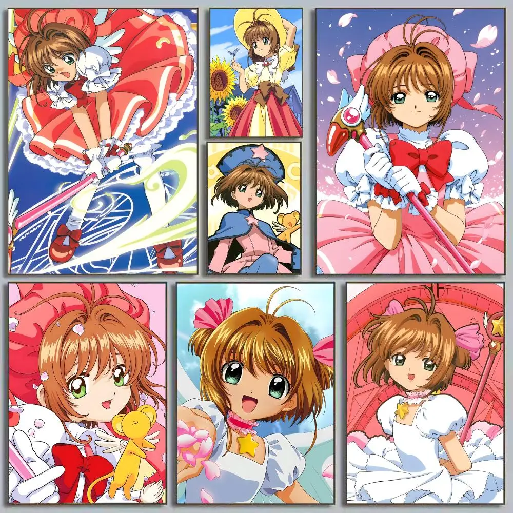 Cardcaptor-RR Sakura CCS CLAMP Magical Girl Kinomoto Painting Calligraphy Poster Eco-Friendly Decor Frameless Canvas