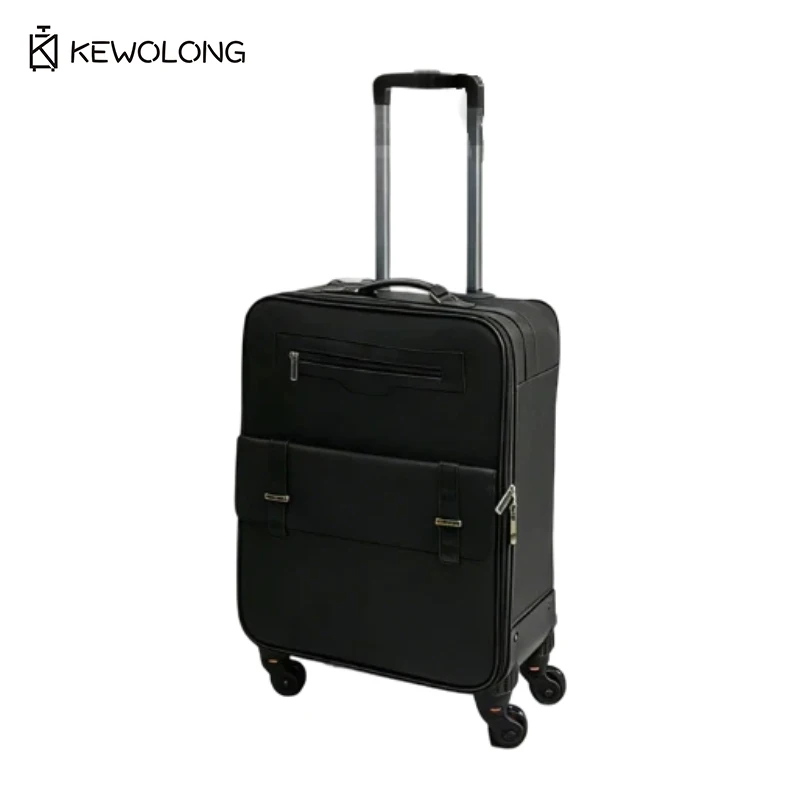 

Rolling Makeup Train Case Large Capacity Nylon PU Leather Cosmetic Trolley for Nail Tech Tools Professional Storage