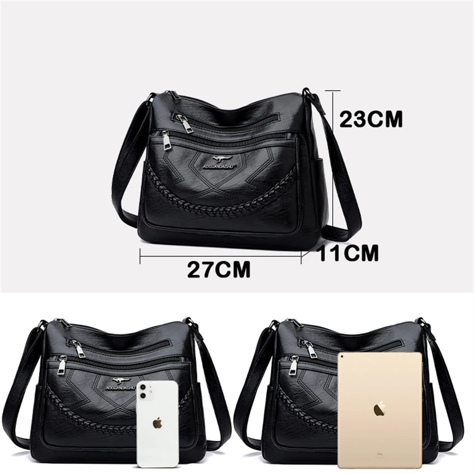 Soft PU Leather Luxury Handbags Purses Women Bags Designer Shoulder Crossbody Bag for Female Branded 2023 Trend  Messenger Bags