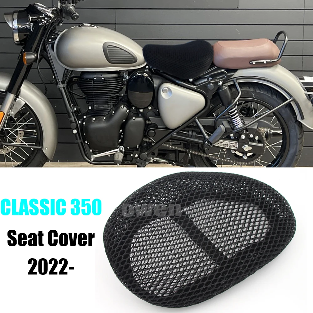 

For Royal Enfield CLASSIC 350 Motorcycle Seat Cover Seat Protect Cushion 3D Mesh Seat Cover ROYALENFIELD CLASSIC 350 2022-