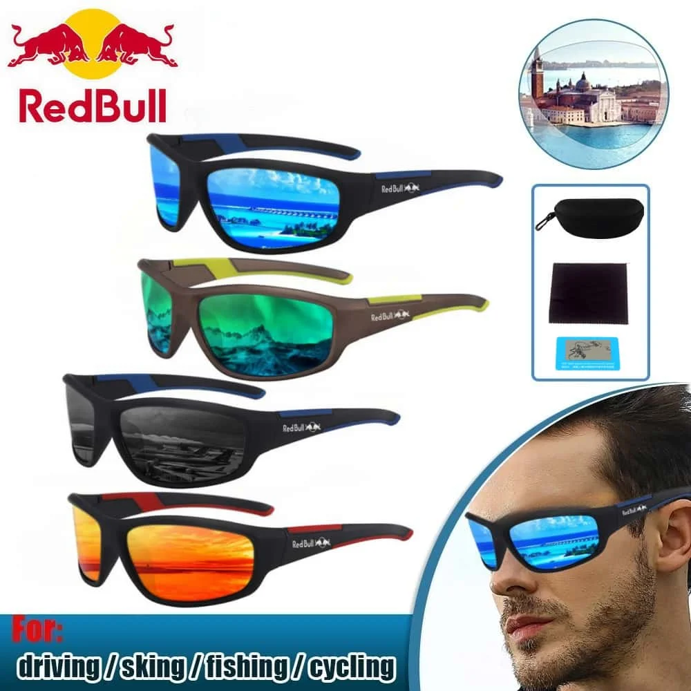 AliExpress 2025- 4 colors Original Red Bull Sunglasses Polarized Cycling Goggles UV400 Protection for Mountain Biking Driving Fishing