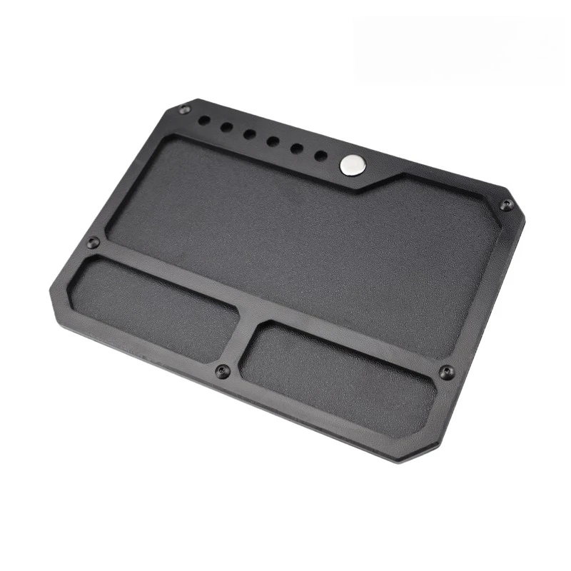 

EDC Tactical Storage Tray - Personal Work Maintenance Pad - Hard Divided Stackable Desktop Tool Organizer Tray