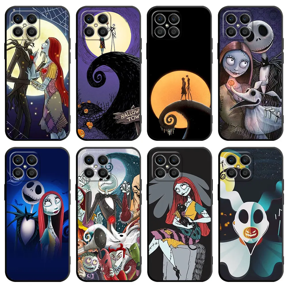 Case For Huawei Honor X8 X8a 8X X9a X7 90 Lite 70 X7a X9 Magic5 Pro Black Phone Cover Disney The Nightmare Before Christmas Jack