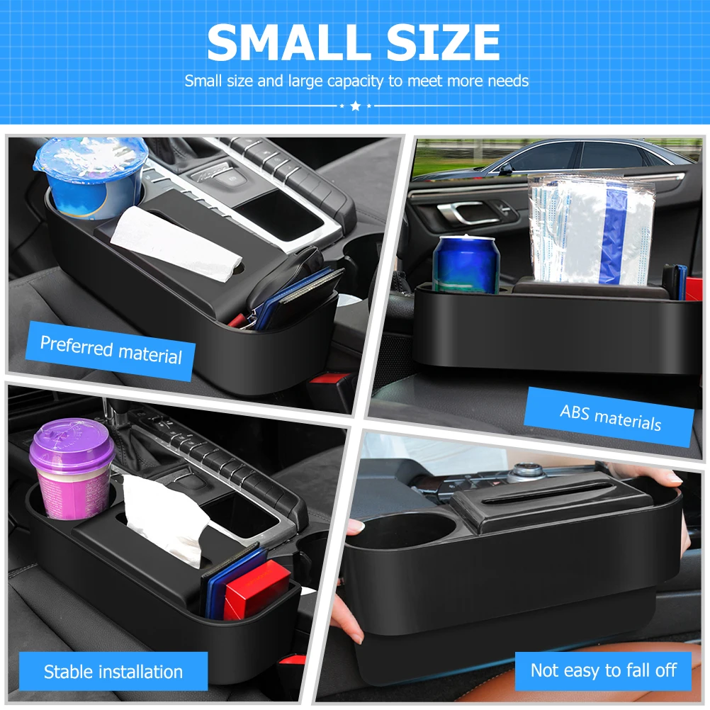 

2 pcs Car Seat Storage ganizer ABS Durable Space Prevent Falling Bottle Holder Vehicle Storage Box Modern Color