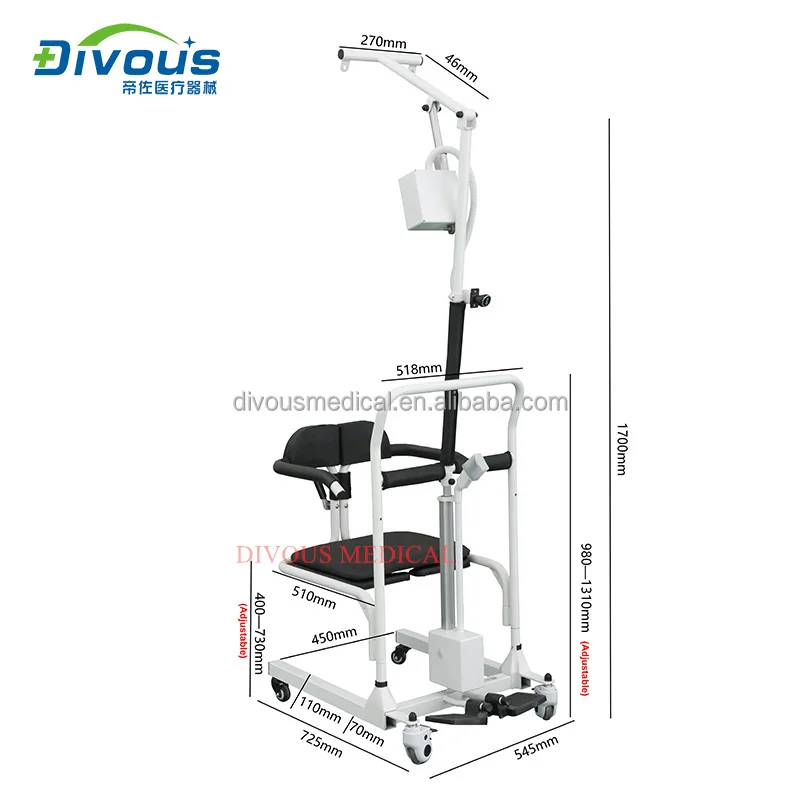 Coolfull Shower Chair Olderly Toilet New Design Commode Patient Transfer Chair Multi-Function