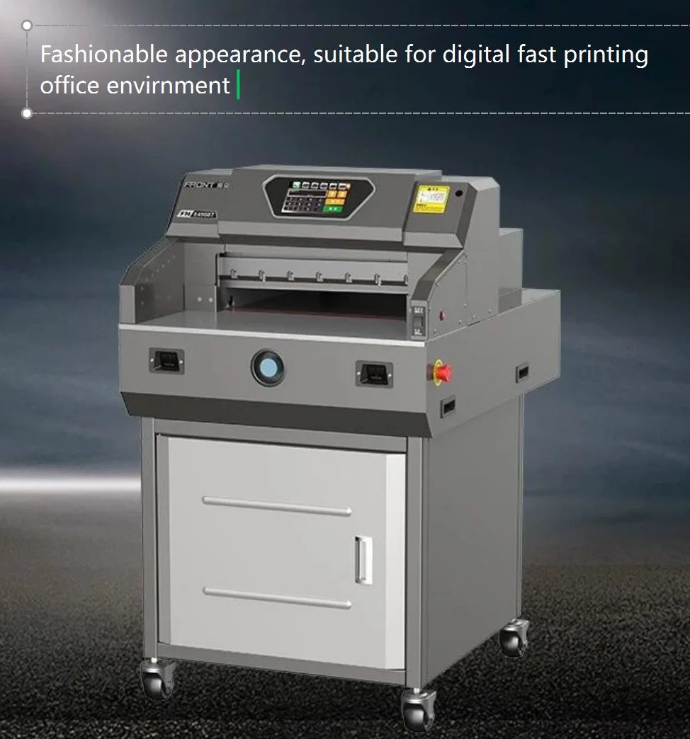 FRONT FN-E4608T Electric 460mm Premium Paper Cutter with Safety Warning Light Programmed Control 7-inch Touch Screen Longer Life