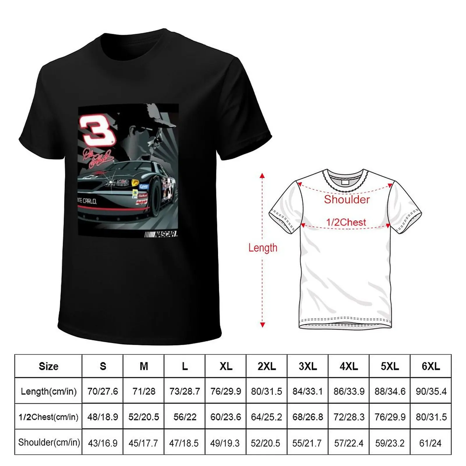 dale earnhardt T-Shirt Basic Crew Neck Short Sleeve Top