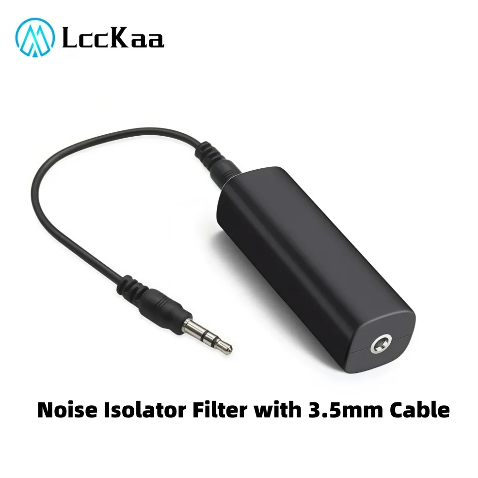 LccKaa Speaker Line 3.5mm Aux Audio Noise Filter Ground Loop Noise Isolator Eliminate for Car Stereo Audio System Home Stereo