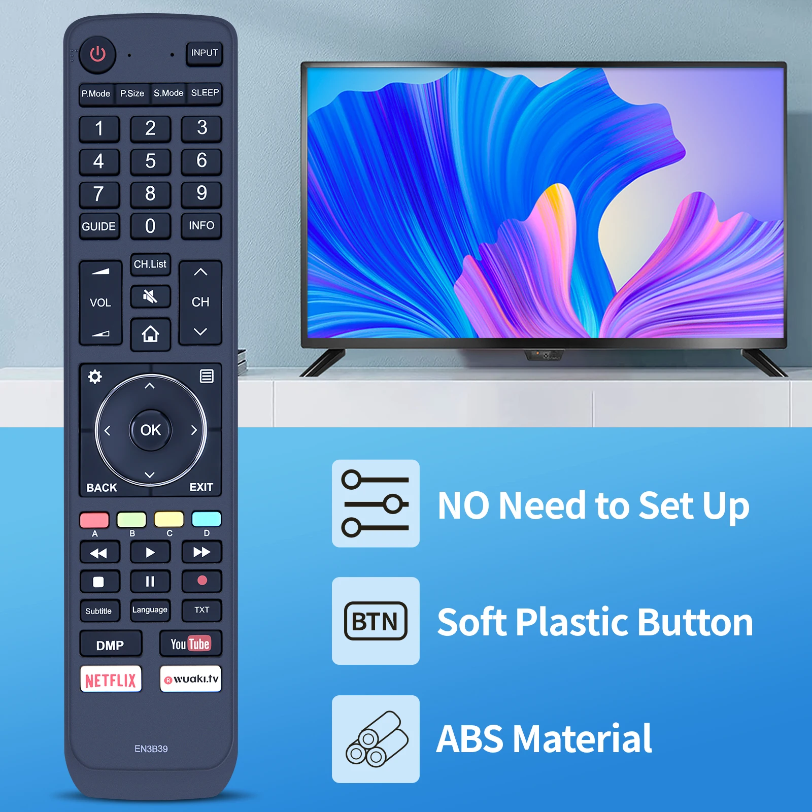 EN3D39 для пульта дистанционного управления HISENSE TV EN3G39 EN3H39 H45N5750 H50N5900 H50N6800 H55N6800